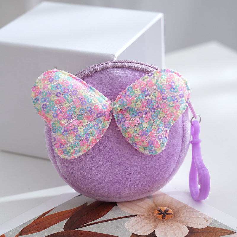 Wholesale Bow Bag ID Card Bag Crystal super soft Keychain